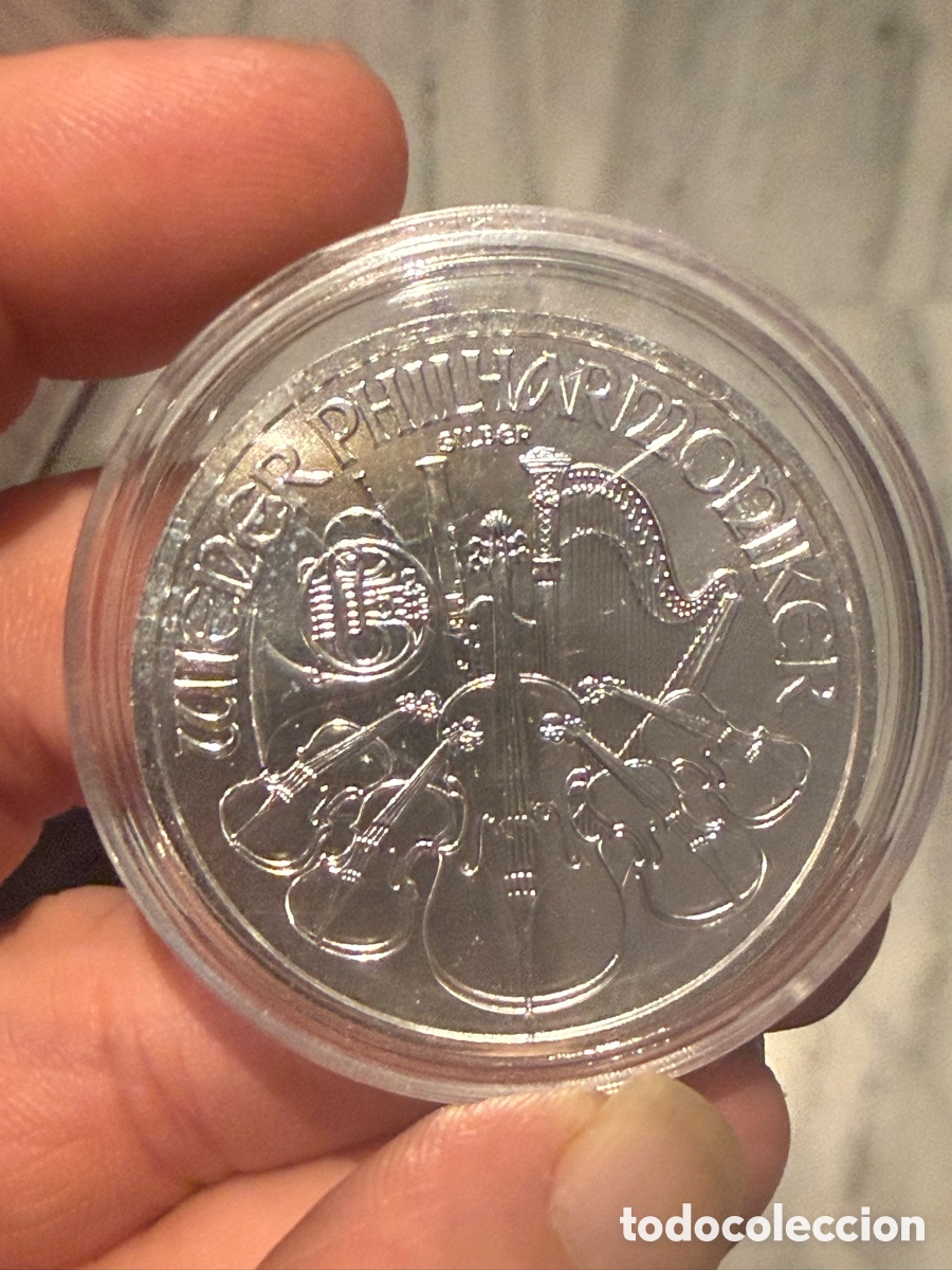 Monedas antiguas de Europa: Lote de 2 monedas de 1 onza, filarm&oacute;nica 2012, SC