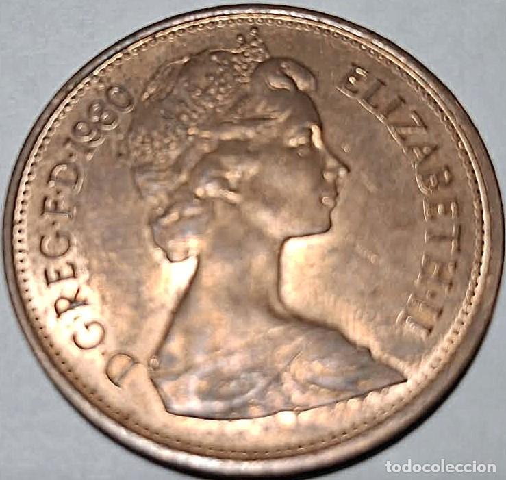 Monedas antiguas de Europa: Reino Unido, 2 peniques 1980 &rdquo;Isabel II - 1968/1981&rdquo; KM#916. Usada, fotos.