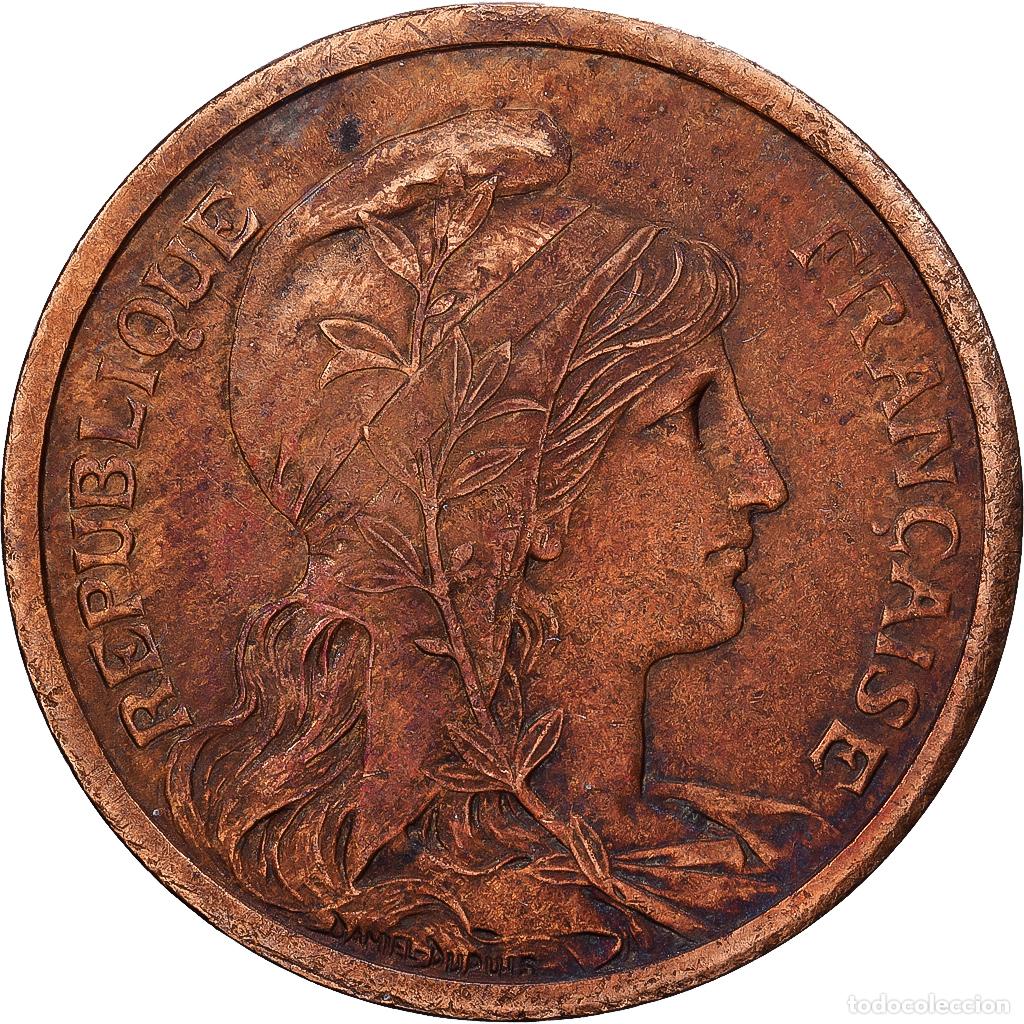 Monedas antiguas de Europa: [#1546528] Francia, 2 Centimes, Daniel-Dupuis, 1900, MDP, Rare, Bronce, MBC, Gadoury:107