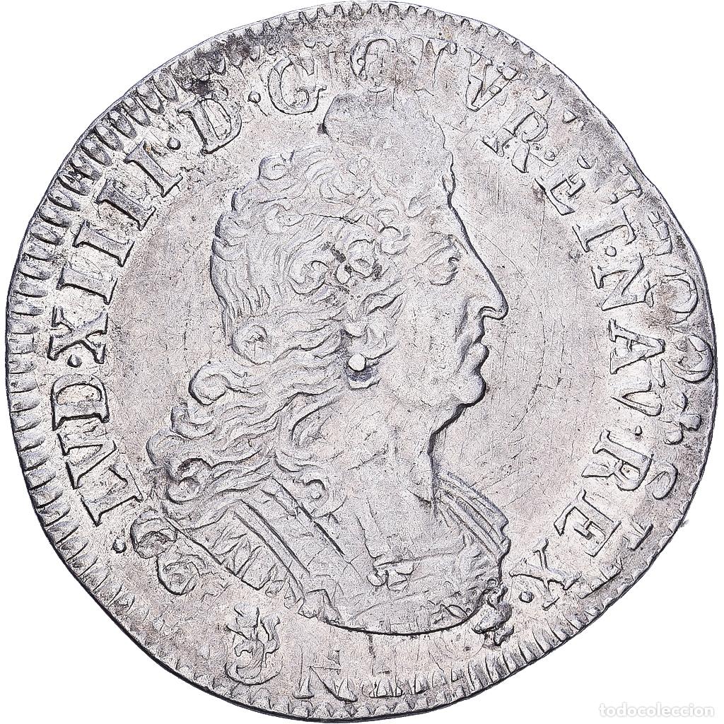 Monedas antiguas de Europa: [#1546383] Francia, Louis XIV, 1/2 &eacute;cu aux 8L, 2e type, 1704, Rennes, Plata, EBC