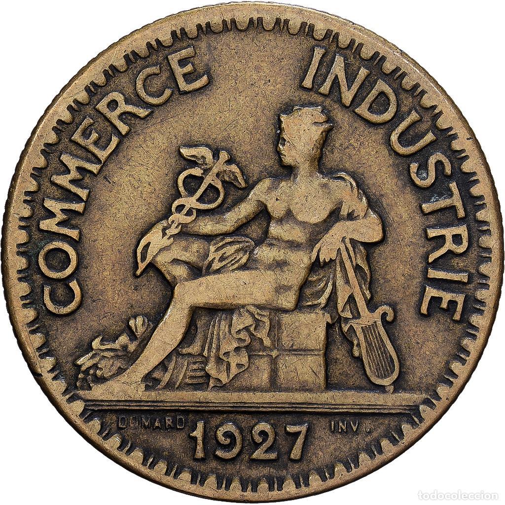 Monedas antiguas de Europa: [#1546498] Francia, 2 Francs, Chambre de commerce, 1927, Paris, Rare, Cobre - aluminio