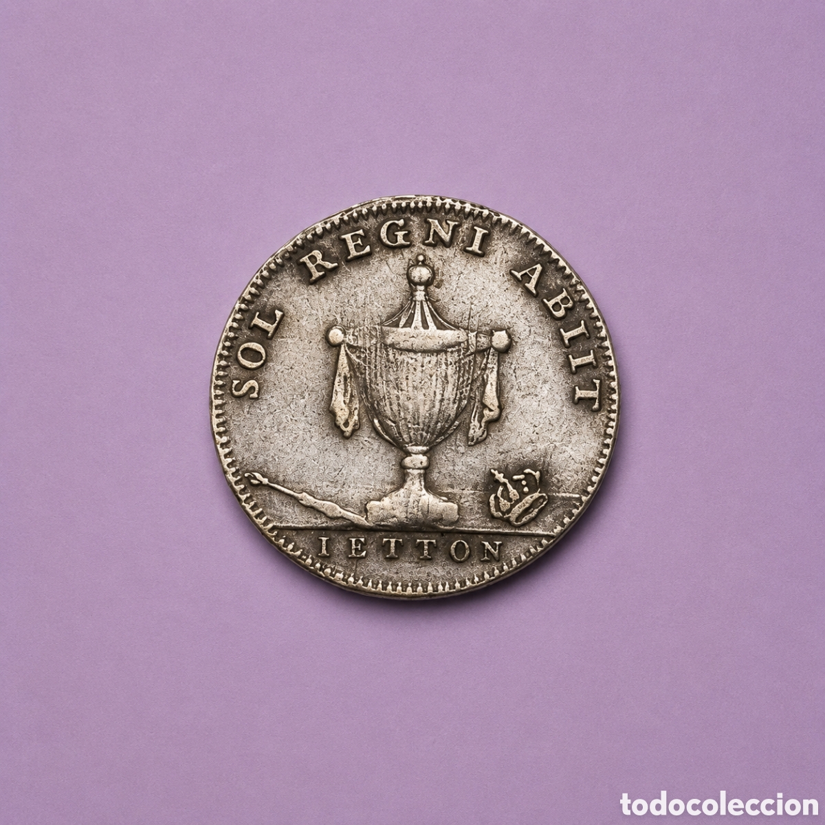 Monedas antiguas de Europa: Jet&oacute;n conmemorativo Luis XVI 1793 &ndash; Revoluci&oacute;n Francesa &ndash; Antiguo