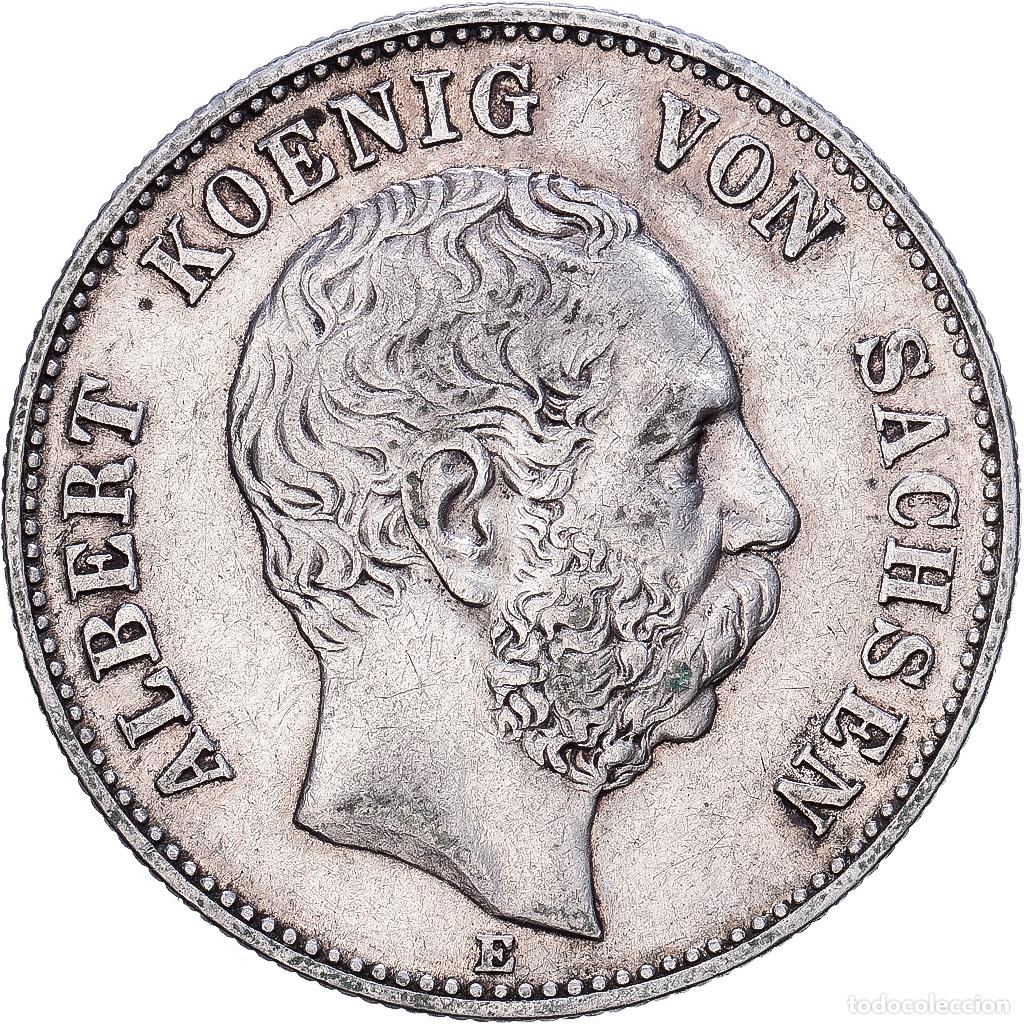 Monedas antiguas de Europa: [#1552095] Estados alemanes, SAXONY-ALBERTINE, Albert, 2 Mark, 1899, Muldenh&uuml;tten, Plata