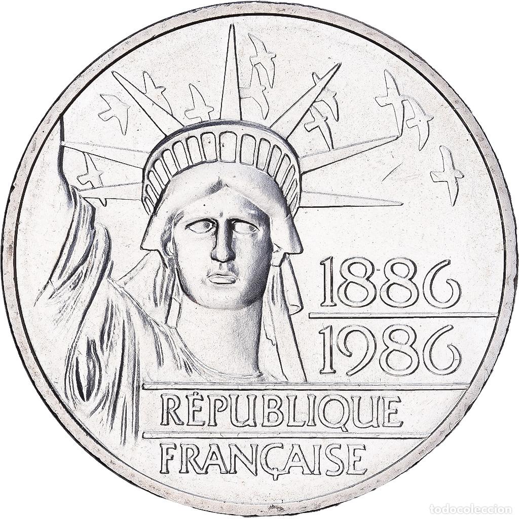 Monedas antiguas de Europa: [#1546355] Francia, 100 Francs, Statue de la Libert&eacute;, 1986, MDP, Pi&eacute;fort, Plata, SC