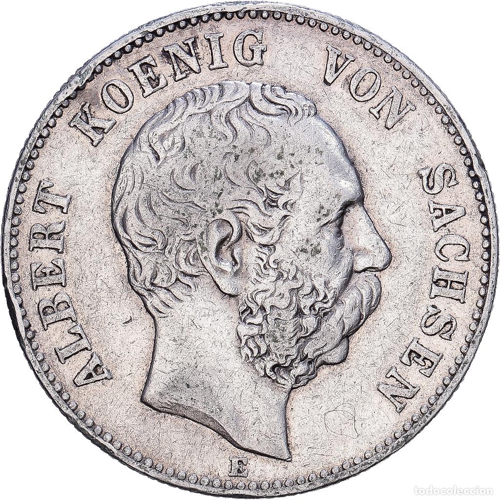 Monedas antiguas de Europa: [#1552094] Estados alemanes, SAXONY-ALBERTINE, Albert, 2 Mark, 1899, Muldenh&uuml;tten, Plata