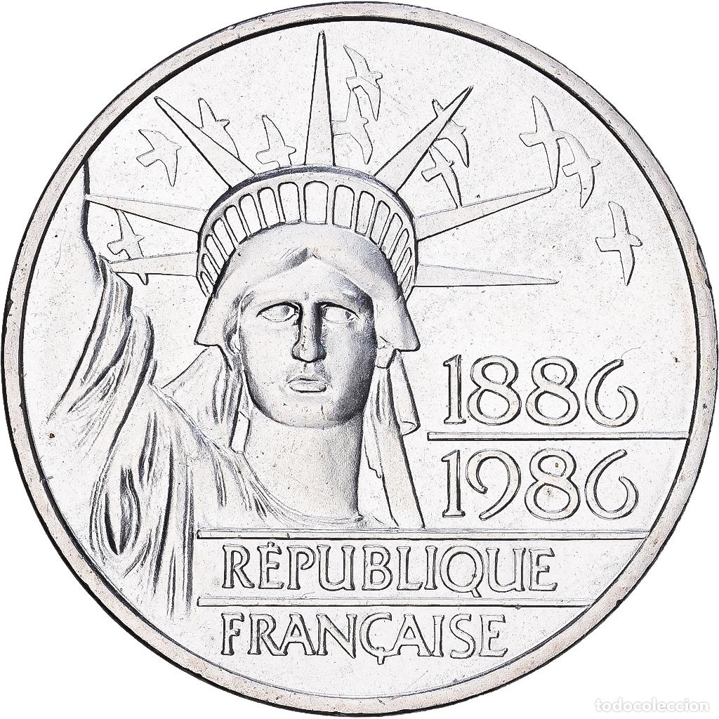 Monedas antiguas de Europa: [#1546354] Francia, 100 Francs, Statue de la Libert&eacute;, 1986, MDP, Pi&eacute;fort, Plata, SC