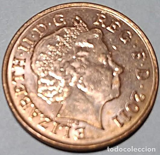 Monedas antiguas de Europa: Reino Unido, 1 penique 2011 &rdquo;Isabel II - 1982/2022&rdquo; KM#1107. Casi Sin Circular, fotos.