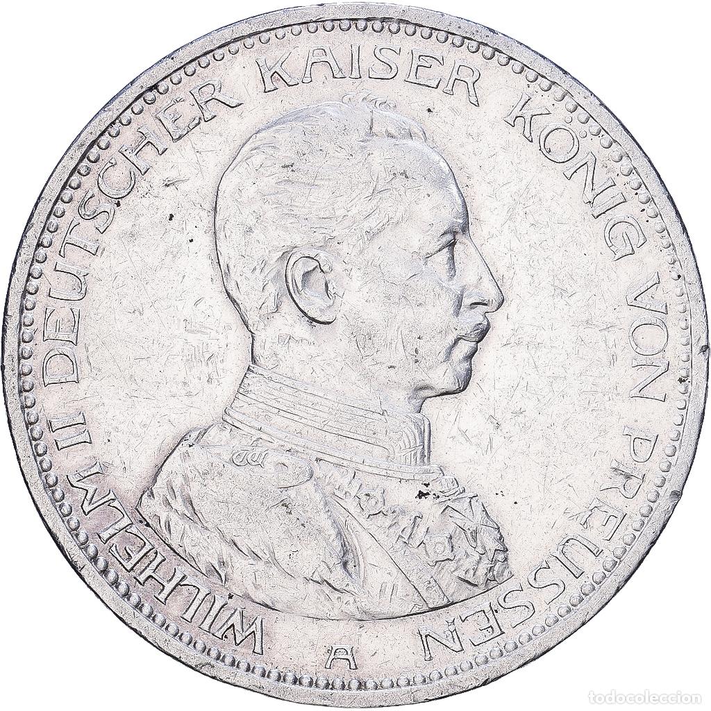 Monedas antiguas de Europa: [#1552121] Estados alemanes, PRUSSIA, Wilhelm II, 5 Mark, 1913, Berlin, Plata, MBC+, KM:536