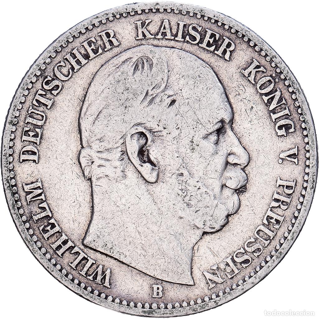 Monedas antiguas de Europa: [#1552092] Estados alemanes, PRUSSIA, Wilhelm I, 2 Mark, 1876, Breslau, Plata, BC+, KM:506