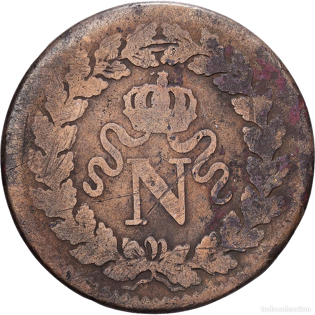 Monedas antiguas de Europa: [#1546542] Francia, Napoleon I, 1 D&eacute;cime, A l'N couronn&eacute;e, 1814., Strasbourg, Cent Jours