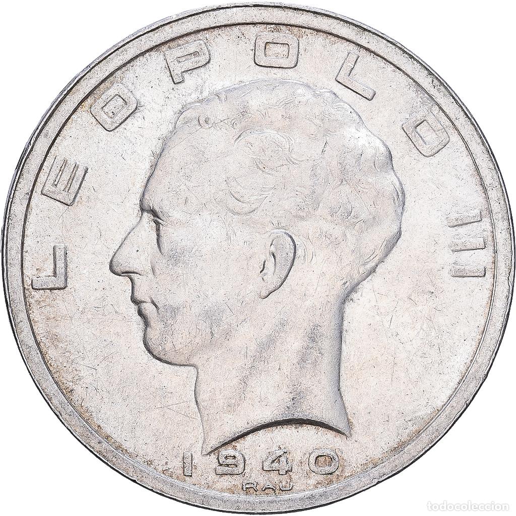 Monedas antiguas de Europa: [#1252345] B&eacute;lgica, Leopold III, 50 Francs, 1940, Brussels, Plata, MBC
