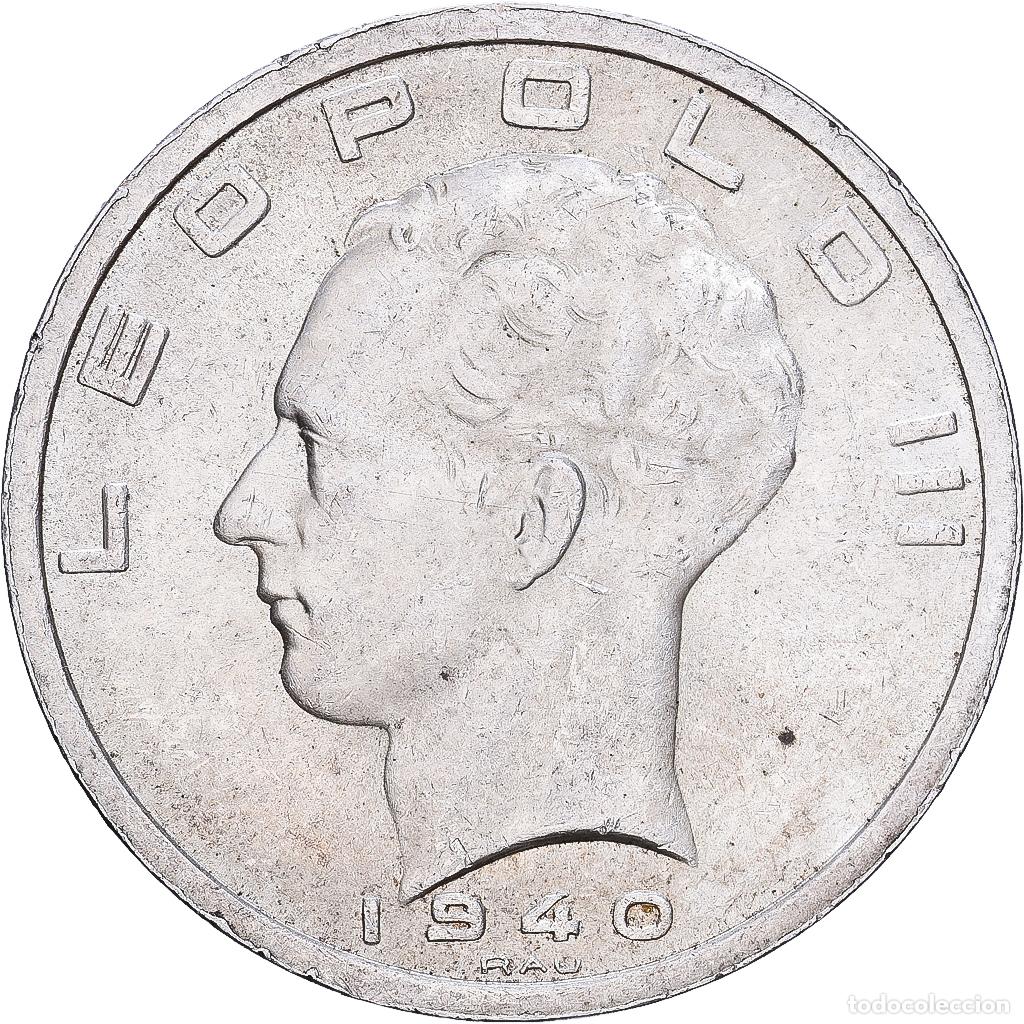 Monedas antiguas de Europa: [#1252340] B&eacute;lgica, Leopold III, 50 Francs, 50 Frank, 1940, Brussels, Plata, MBC, KM:1