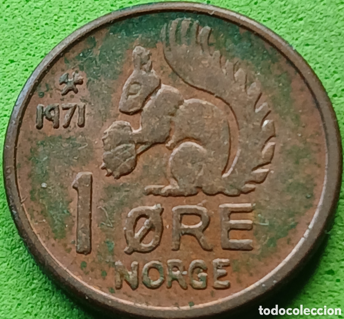 Monedas antiguas de Europa: Noruega 1 ore 1971 km#403