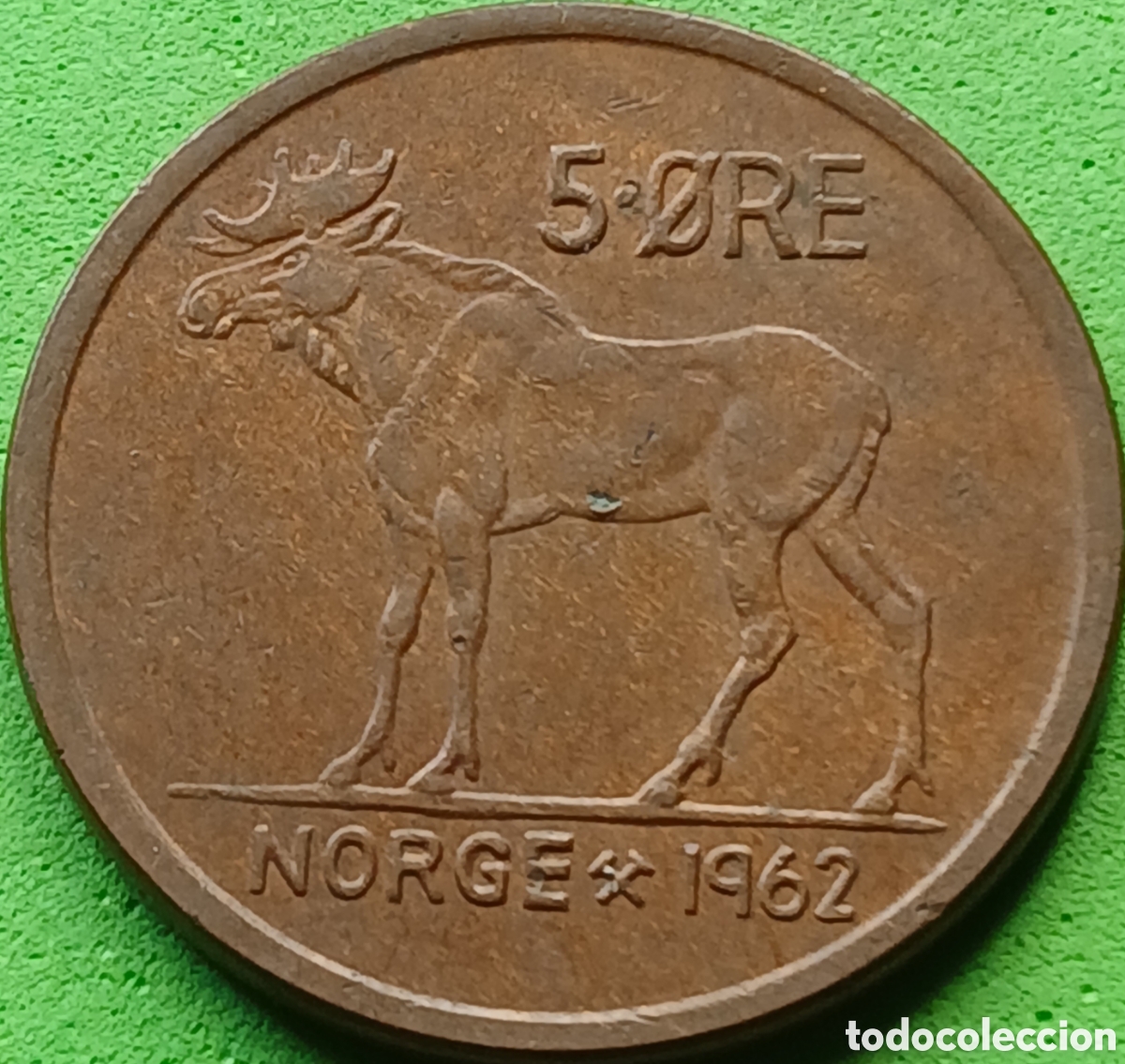 Monedas antiguas de Europa: Noruega 5 ore 1962 km#405