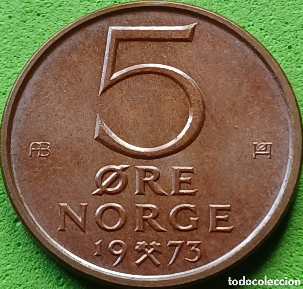 Monedas antiguas de Europa: Noruega 5 ore 1973 km#415