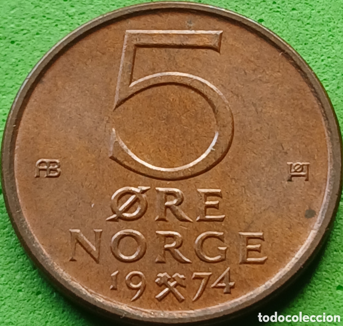 Monedas antiguas de Europa: Noruega 5 ore 1974 km#415