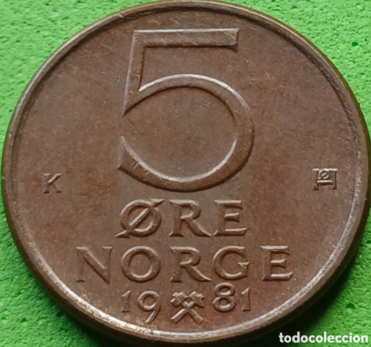 Monedas antiguas de Europa: Noruega 5 ore 1981 km#415