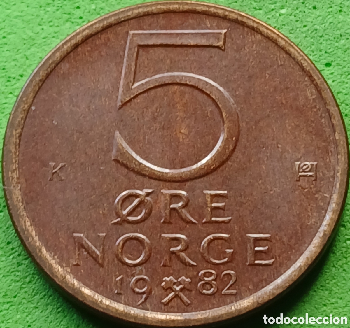 Monedas antiguas de Europa: Noruega 5 ore 1982 km#415