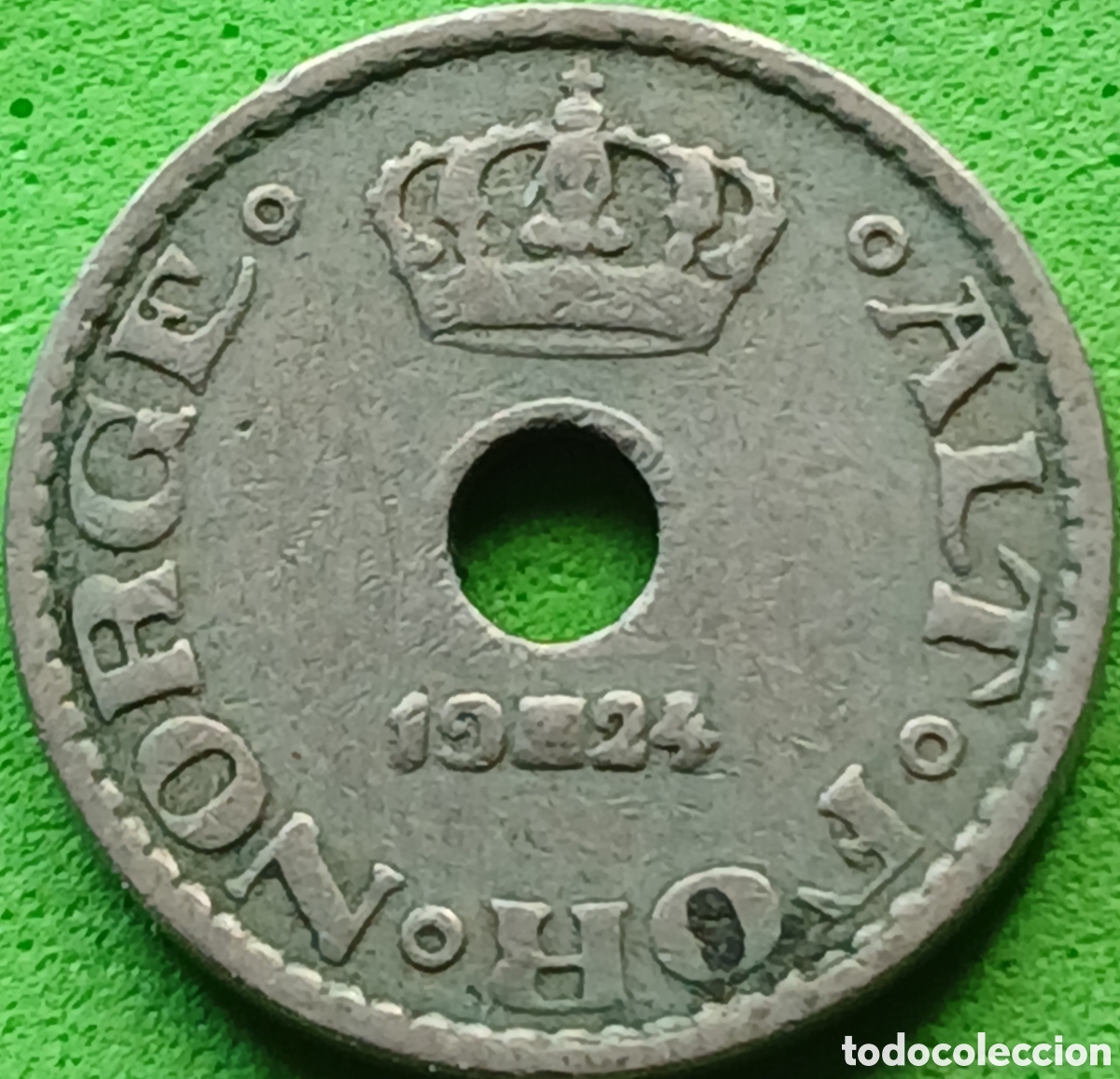 Monedas antiguas de Europa: Noruega 10 ore 1924 km#383