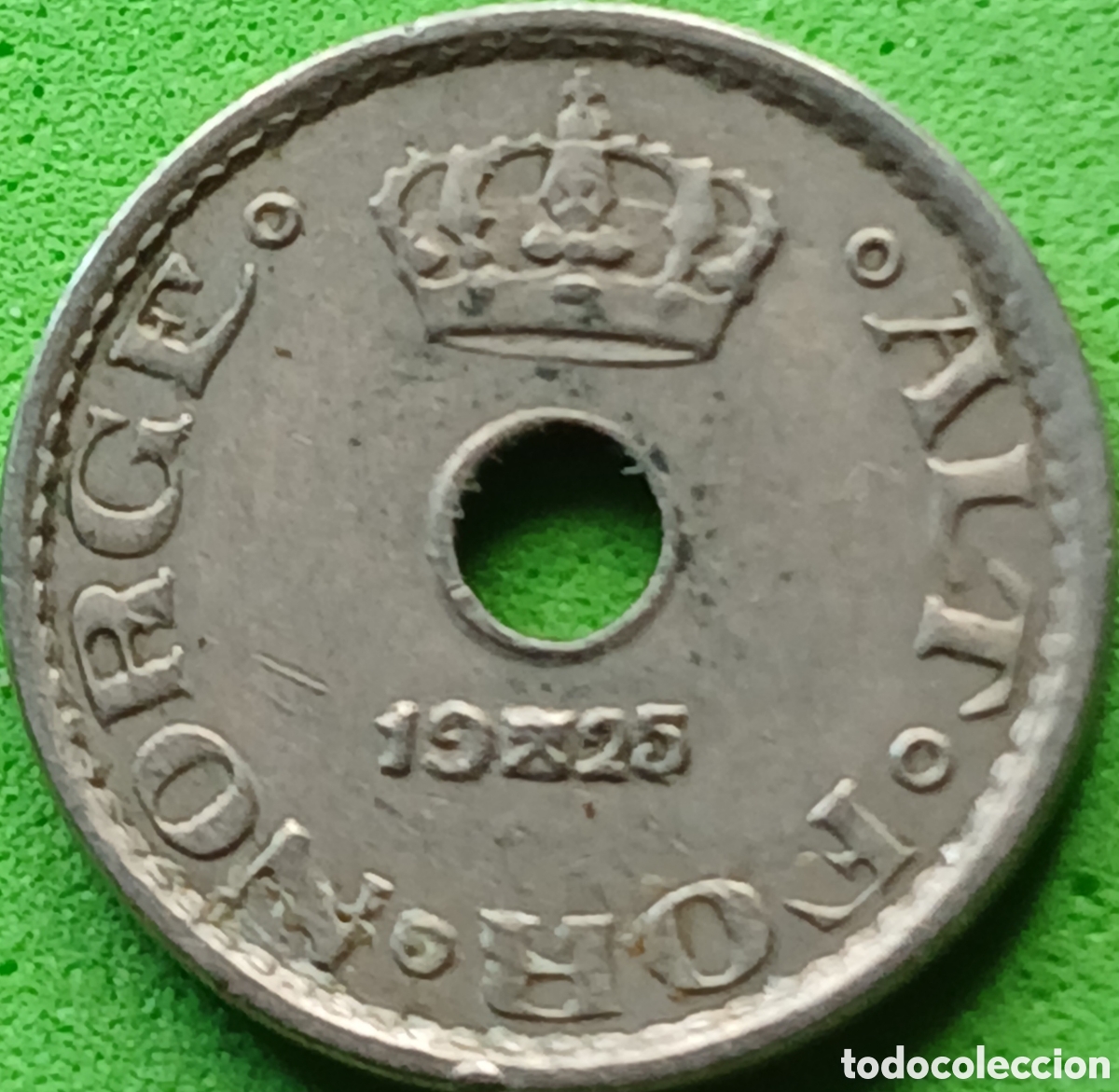 Monedas antiguas de Europa: Noruega 10 ore 1925 km#383