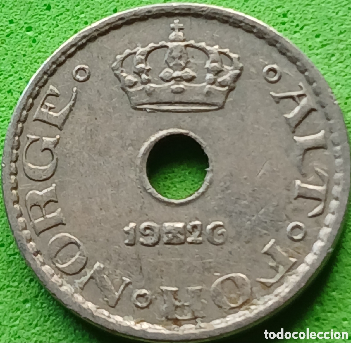 Monedas antiguas de Europa: Noruega 10 ore 1926 km#383