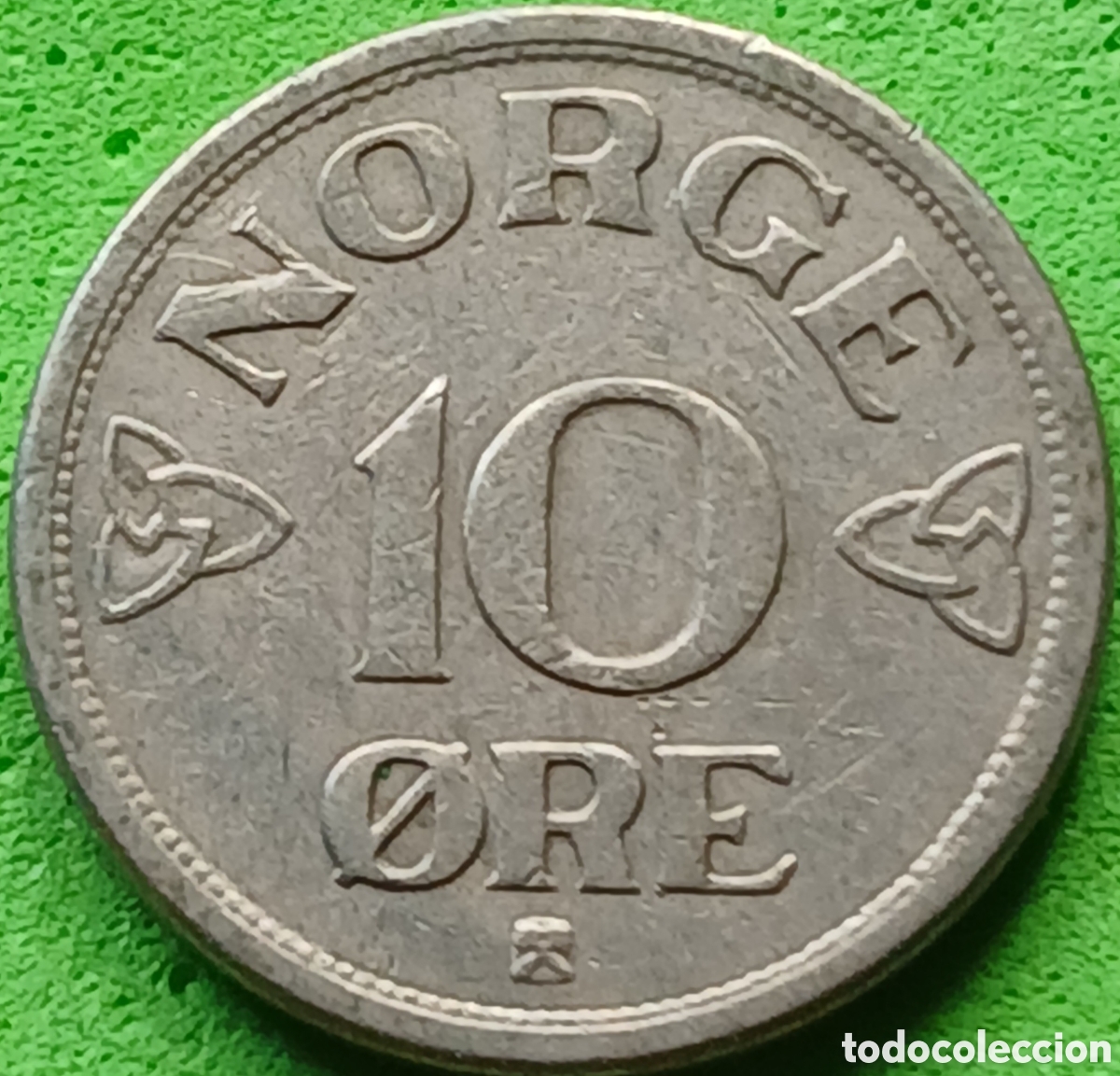 Monedas antiguas de Europa: Noruega 10 ore 1956 km#396
