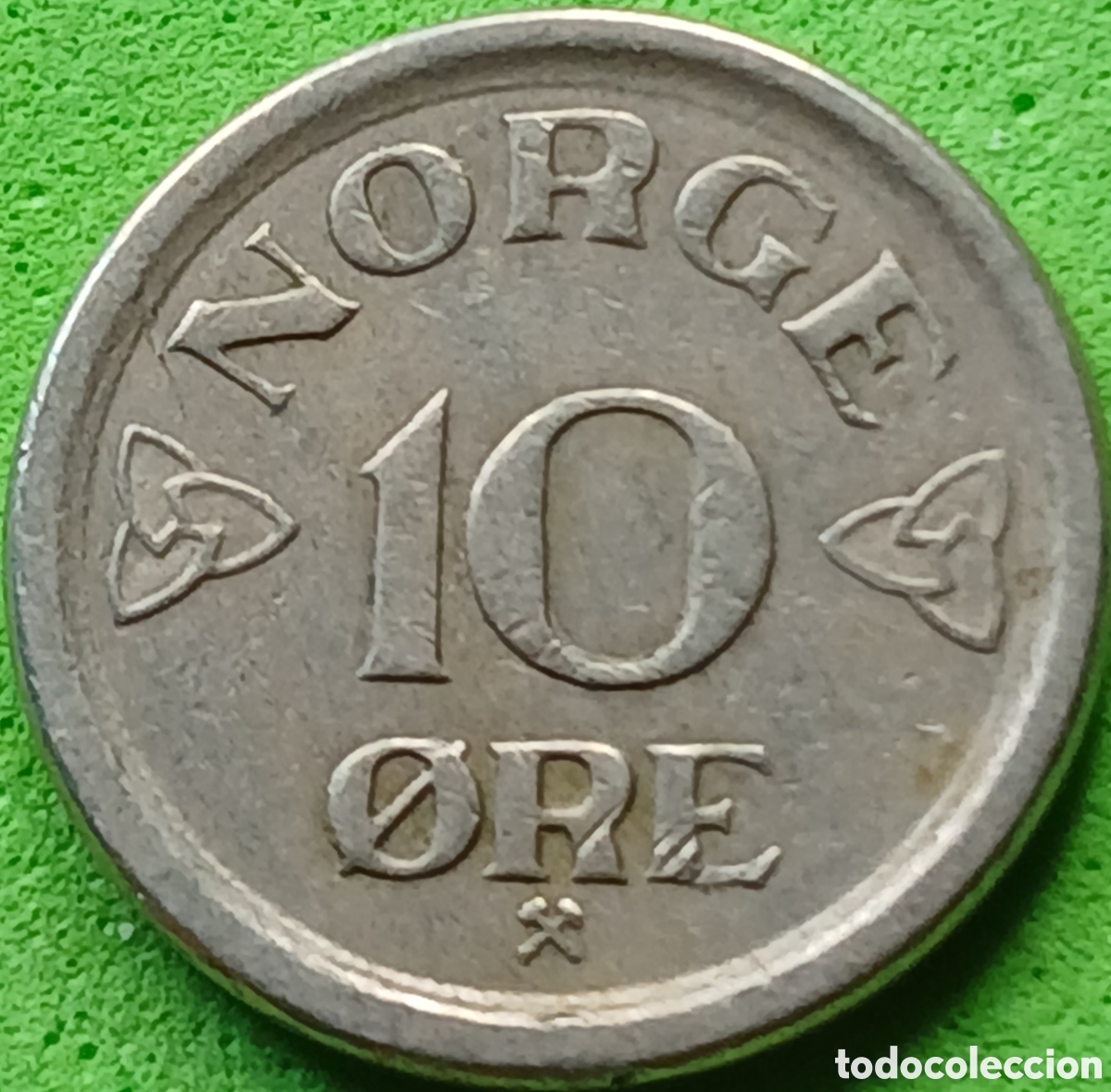 Monedas antiguas de Europa: Noruega 10 ore 1957 km#396