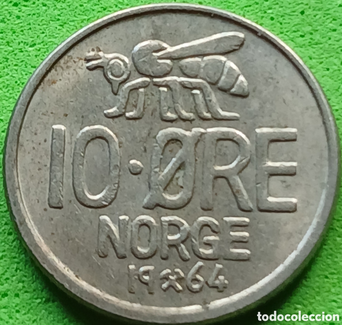 Monedas antiguas de Europa: Noruega 10 ore 1964 km#411