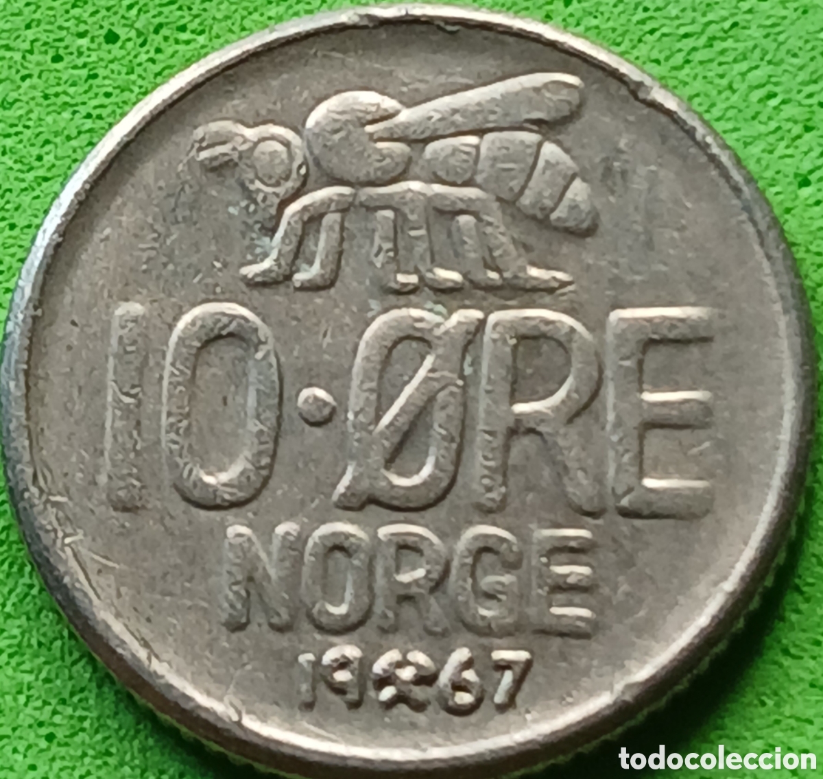Monedas antiguas de Europa: Noruega 10 ore 1967 km#411