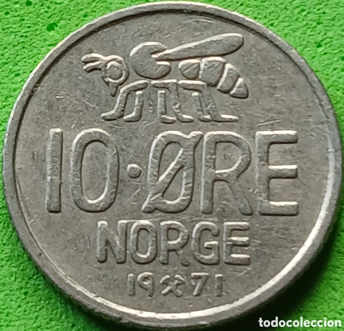 Monedas antiguas de Europa: Noruega 10 ore 1971 km#411