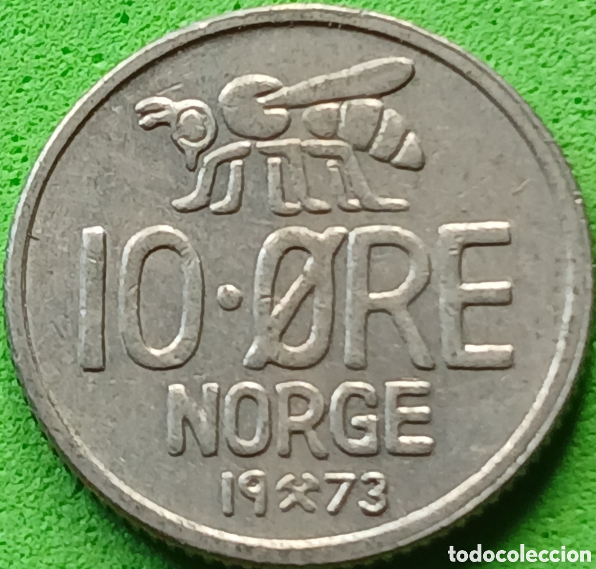Monedas antiguas de Europa: Noruega 10 ore 1973 km#411