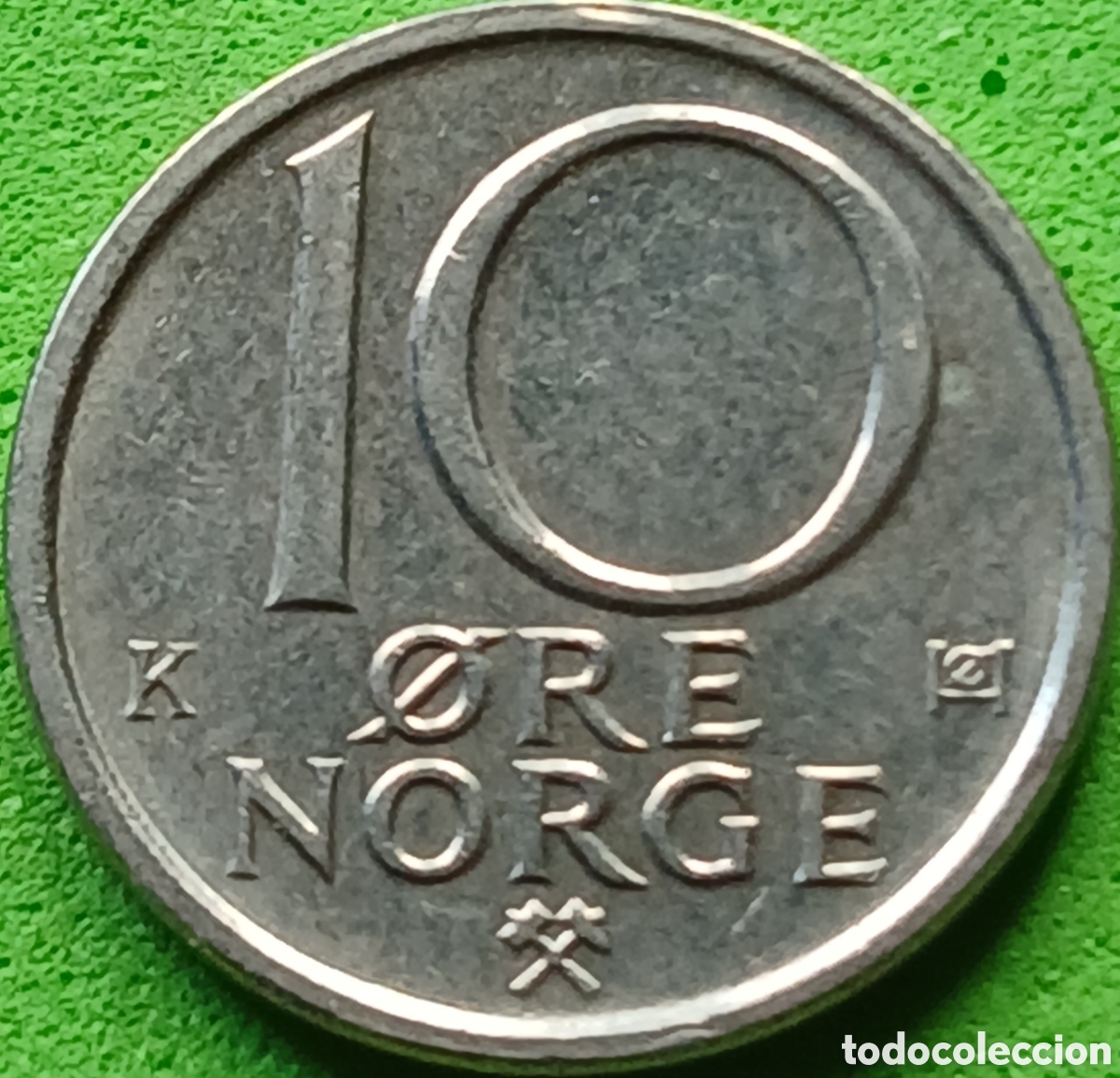 Monedas antiguas de Europa: Noruega 10 ore 1985 km#416