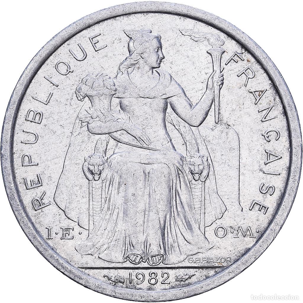 Monedas antiguas de Europa: [#1252372] Polinesia francesa, 1 Franc, 1982, Paris, Aluminio, MBC