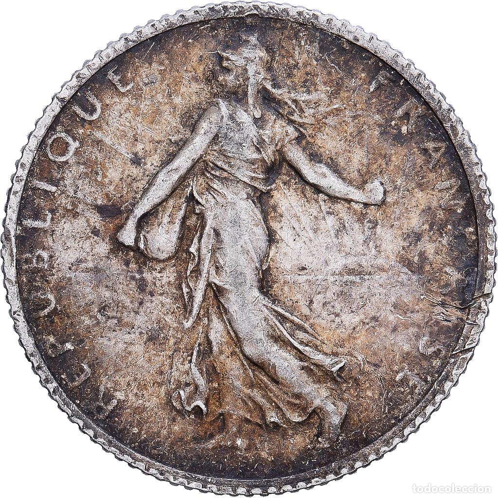 Monedas antiguas de Europa: [#1252355] Francia, 1 Franc, Semeuse, 1919, Paris, Plata, BC
