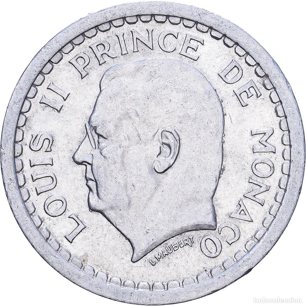 Monedas antiguas de Europa: [#1252386] M&oacute;naco, 1 Franc, Undated (1943), Paris, Aluminio, BC+