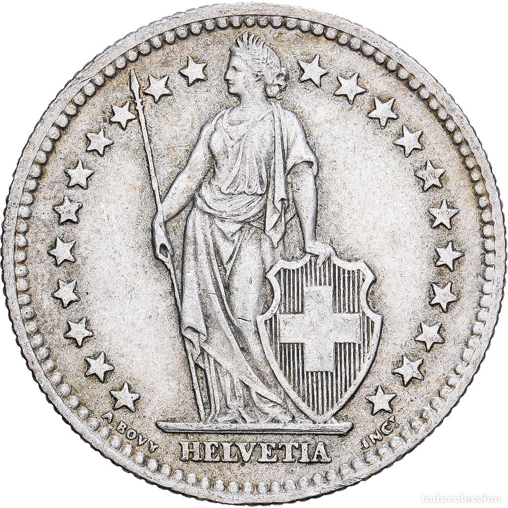 Monedas antiguas de Europa: [#1252362] Suiza, 2 Francs, 1958, Bern, Plata, BC+