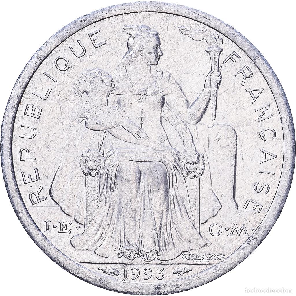 Monedas antiguas de Europa: [#1252397] Polinesia francesa, 1 Franc, 1993, Paris, Aluminio, BC