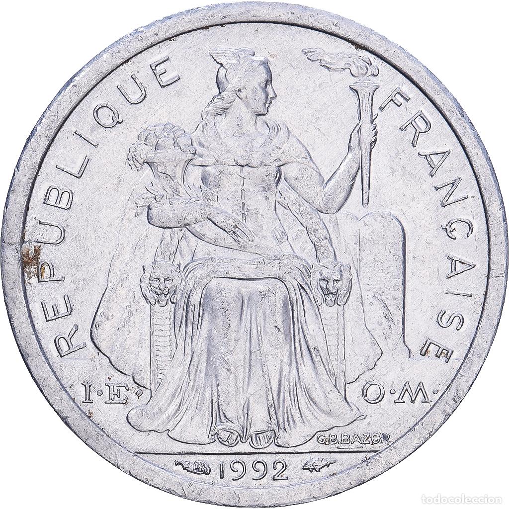 Monedas antiguas de Europa: [#1252400] Polinesia francesa, 1 Franc, 1992, Paris, Aluminio, BC