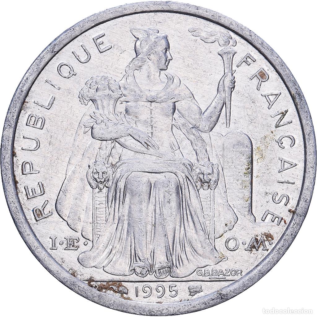 Monedas antiguas de Europa: [#1252403] Polinesia francesa, 2 Francs, 1995, Paris, Aluminio, BC