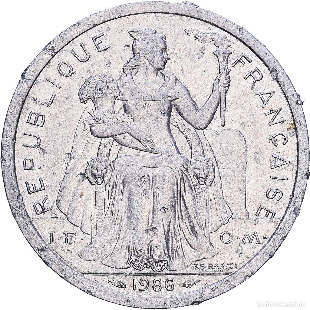 Monedas antiguas de Europa: [#1252404] Polinesia francesa, 2 Francs, 1986, Paris, Aluminio, BC