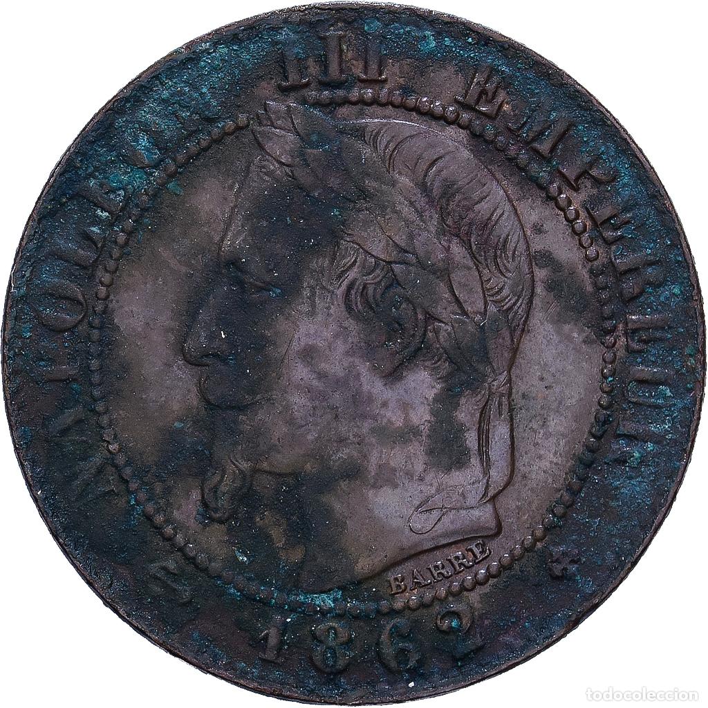 Monedas antiguas de Europa: [#1252430] Francia, 1 Centime, 1862, Strasbourg, Bronce, RC