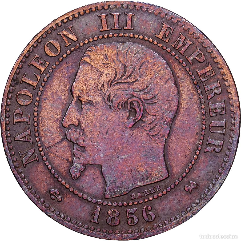 Monedas antiguas de Europa: [#1252434] Francia, 2 Centimes, 1856, Rouen, Bronce, BC