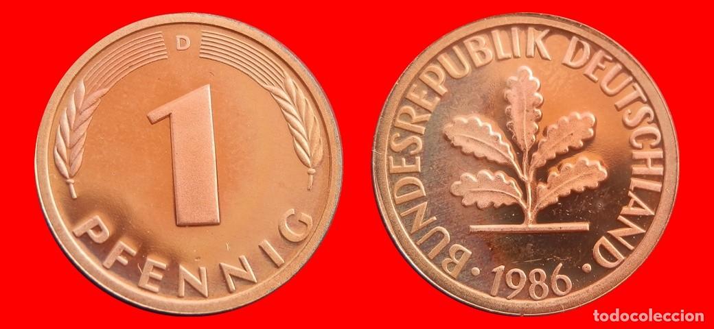 Monedas antiguas de Europa: 1 PFENNIG 1986-D PROOF BRD ALEMANIA-154822