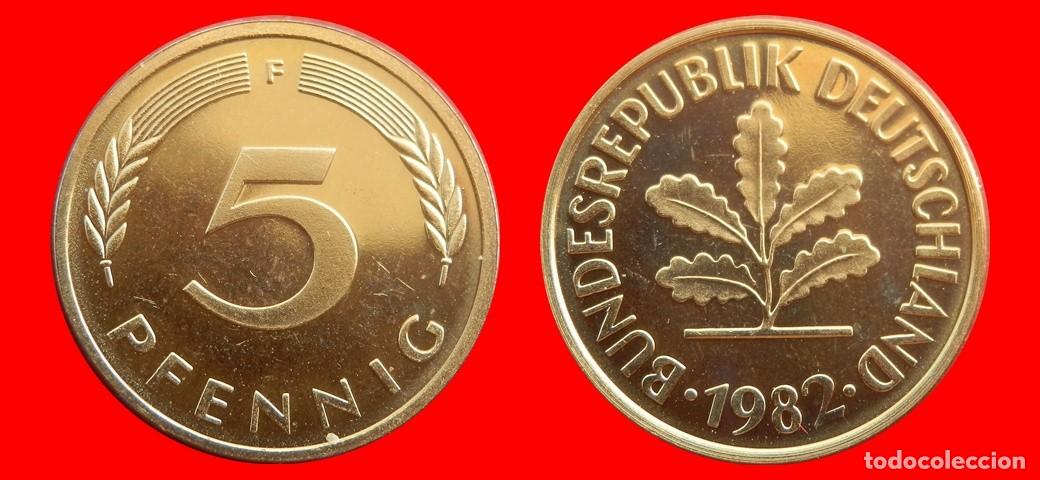 Monedas antiguas de Europa: 5 PFENNIG 1982-F PROOF BRD ALEMANIA-154825