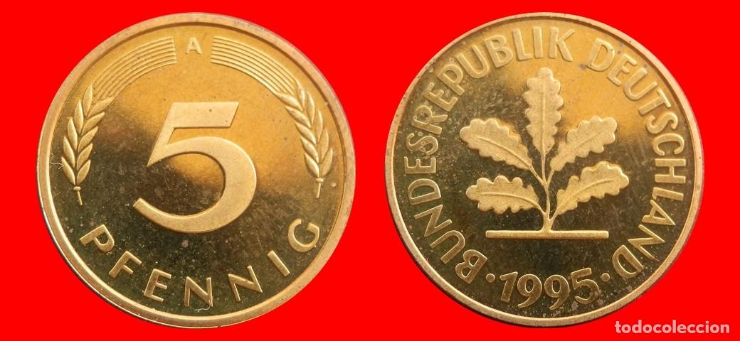 Monedas antiguas de Europa: 5 PFENNIG 1995-A PROOF BRD ALEMANIA-154827