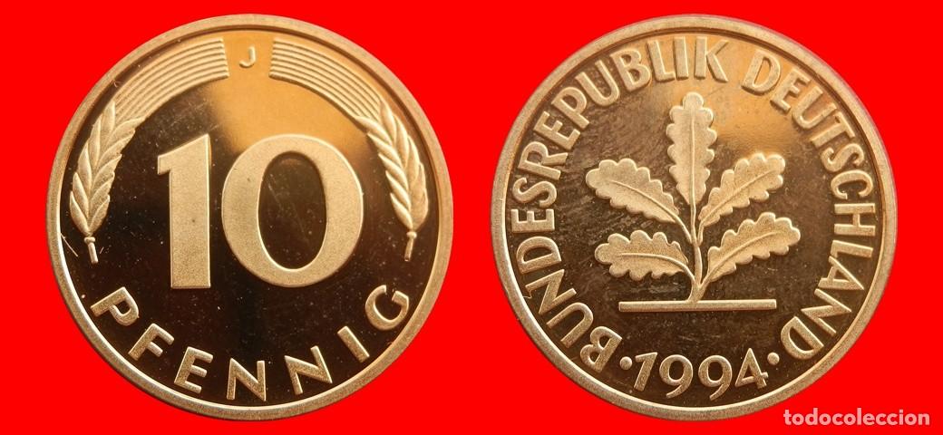 Monedas antiguas de Europa: 10 PFENNIG 1994-J PROOF BRD ALEMANIA-154829