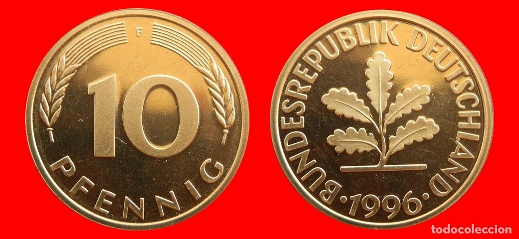 Monedas antiguas de Europa: 10 PFENNIG 1996-F PROOF BRD ALEMANIA-154830