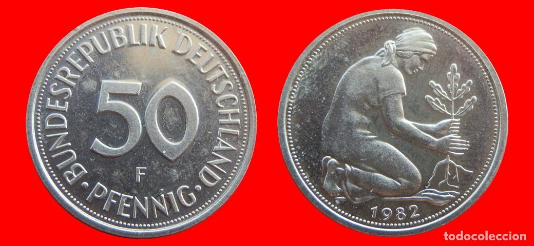 Monedas antiguas de Europa: 50 PFENNIG 1982-F PROOF BRD ALEMANIA-154832