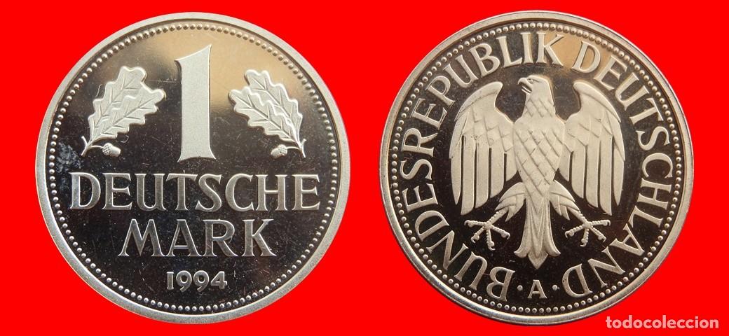 Old Coins of Europe: 1 MARCO 1994-A PROOF BRD ALEMANIA-154838