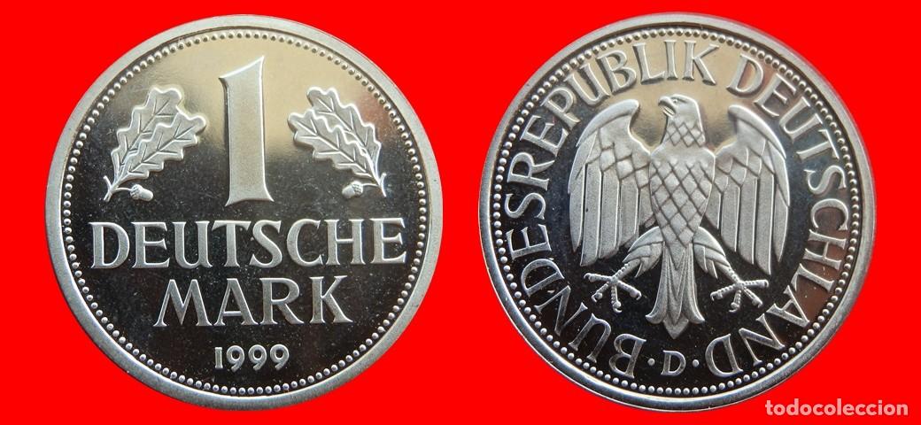 Old Coins of Europe: 1 MARCO 1999-D PROOF BRD ALEMANIA-154840